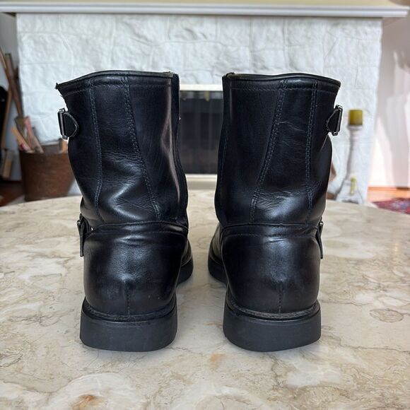 Harley-Davidson Leather Motorcycle Boots Side Zip - Picture 7 of 15